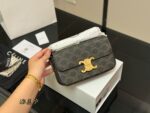 Celine Triomphe Calfskin Triumph Vintage Underarm Bag - Image 2