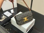 Celine Triomphe Calfskin Triumph Vintage Underarm Bag - Image 3