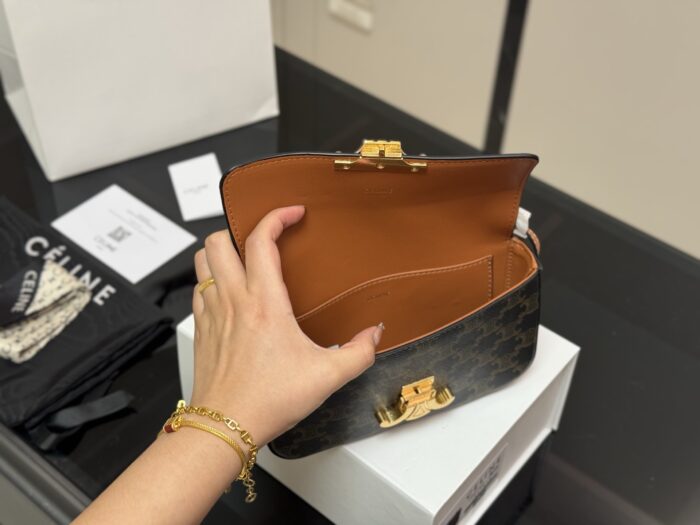 Celine Triomphe Calfskin Triumph Vintage Underarm Bag - Image 4