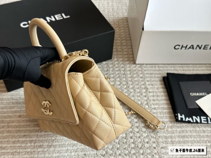 Chanel Coco Handle Grained Calfskin Handbag (Original Hardware) - Image 3