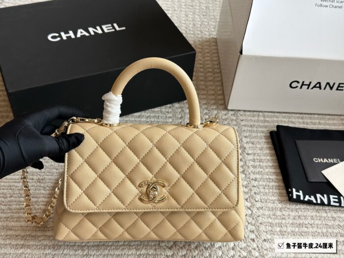 Chanel Coco Handle Grained Calfskin Handbag (Original Hardware) - Image 6