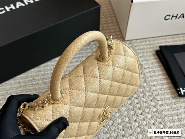 Chanel Coco Handle Grained Calfskin Handbag (Original Hardware) - Image 7