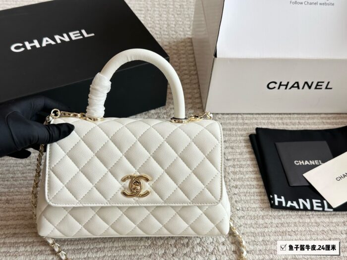 Chanel Coco Handle Grained Calfskin Handbag (Original Hardware) - Image 11
