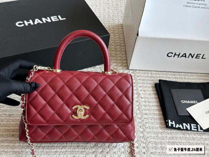 Chanel Coco Handle Grained Calfskin Handbag (Original Hardware) - Image 13