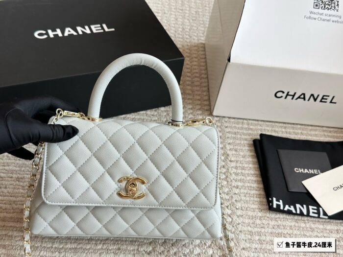 Chanel Coco Handle Grained Calfskin Handbag (Original Hardware) - Image 14