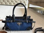 Prada Soft Lux Oil-Wax Leather Handbag/Shoulder Bag Ultra-Light Oil-Wax Leather With Included Long Shoulder Strap - Image 2