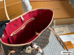 Louis Vuitton Neverfull Tote Bag - Large Capacity With Detachable Mini Bag, Striped Lining, Colour-Changing Leather, Complete With Silk Scarf Gift Box - Image 7