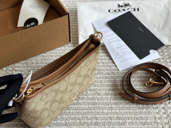 Coach Mini Wander Bag Milk Tea Colour | Versatile | Underarm Carry | Ample Capacity - Image 2