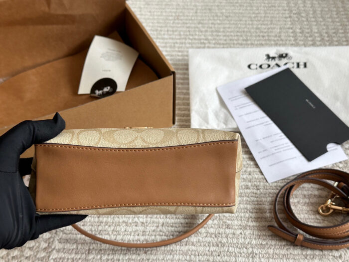 Coach Mini Wander Bag Milk Tea Colour | Versatile | Underarm Carry | Ample Capacity - Image 5