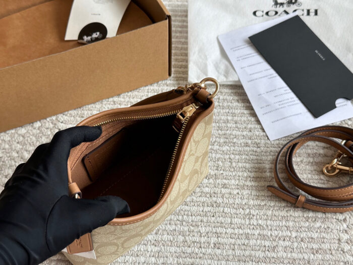 Coach Mini Wander Bag Milk Tea Colour | Versatile | Underarm Carry | Ample Capacity - Image 7