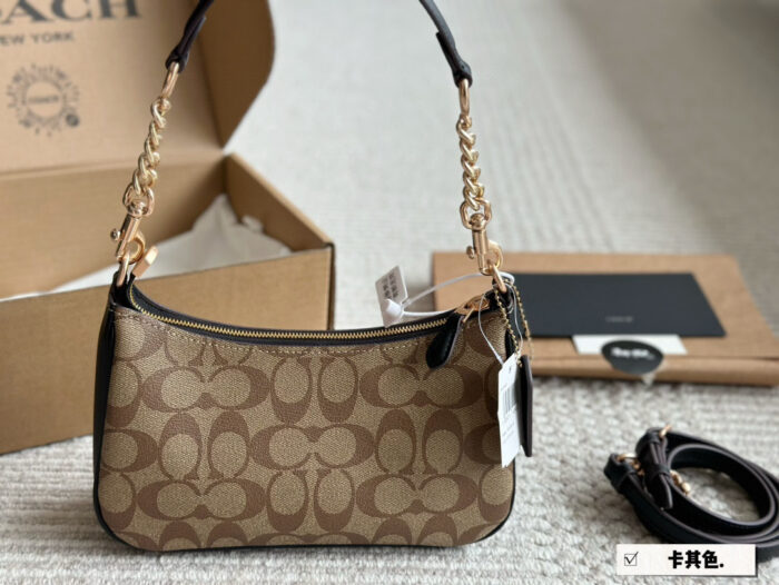 Coach Teri Replica Underarm Bag - Upgraded Hardware - Dual Straps For Crossbody Or Shoulder Carry - Image 4