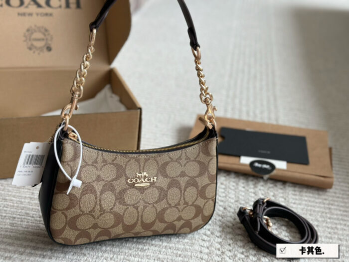 Coach Teri Replica Underarm Bag - Upgraded Hardware - Dual Straps For Crossbody Or Shoulder Carry - Image 7