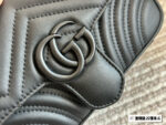 Gucci Marmont Double G Embroidered Heart All-Black Shoulder Crossbody Bag For Women - Image 5