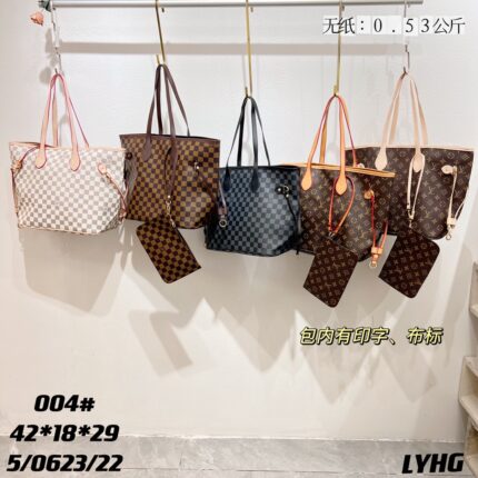 LV Classic Monogram & Checkerboard Tote Bag