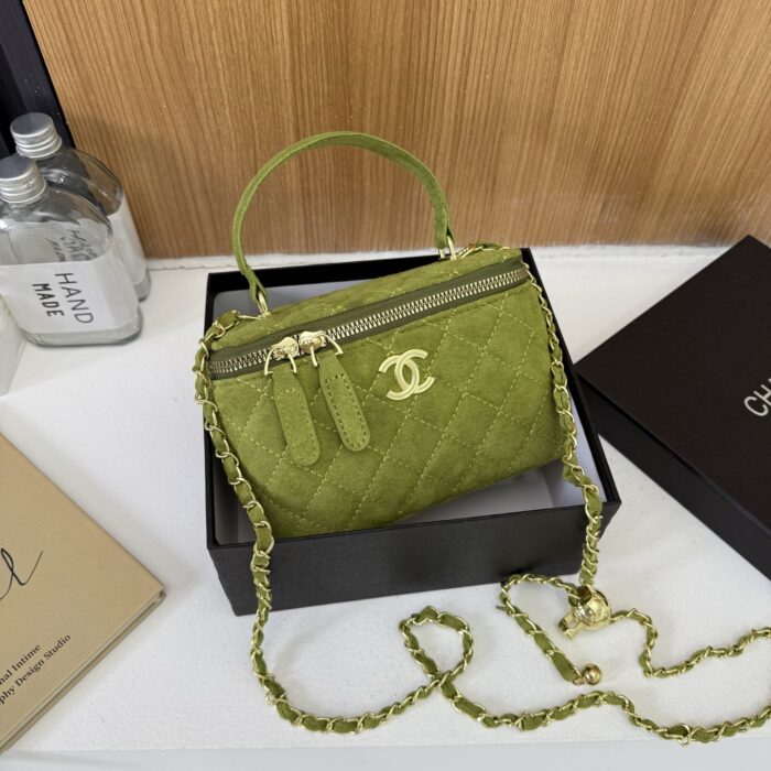 Chanel Quilted Velvet Chain Bag - Image 2