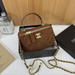 Chanel Quilted Velvet Chain Bag - Image 5