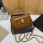 Chanel Quilted Velvet Chain Bag - Image 3