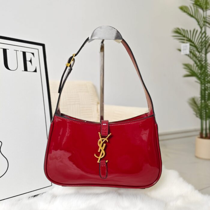 Yves Saint Laurent Patent Leather Underarm Shoulder Bag - Image 9