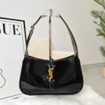 Yves Saint Laurent Patent Leather Underarm Shoulder Bag - Image 8