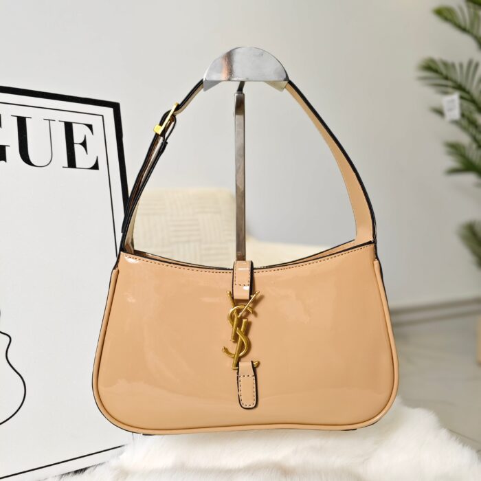Yves Saint Laurent Patent Leather Underarm Shoulder Bag - Image 7