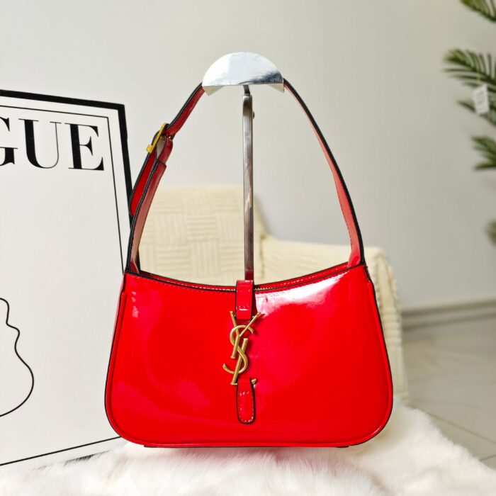 Yves Saint Laurent Patent Leather Underarm Shoulder Bag - Image 6