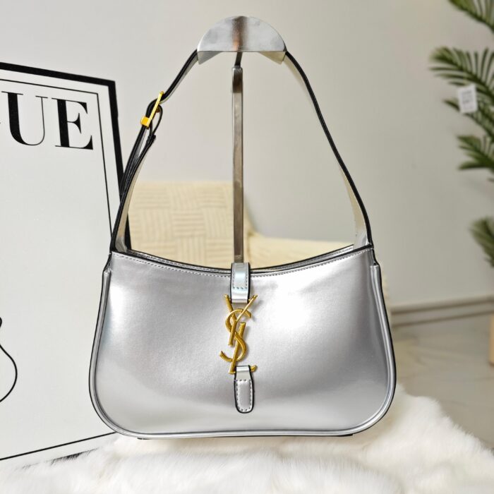 Yves Saint Laurent Patent Leather Underarm Shoulder Bag - Image 5