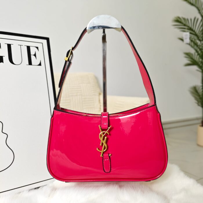 Yves Saint Laurent Patent Leather Underarm Shoulder Bag - Image 4