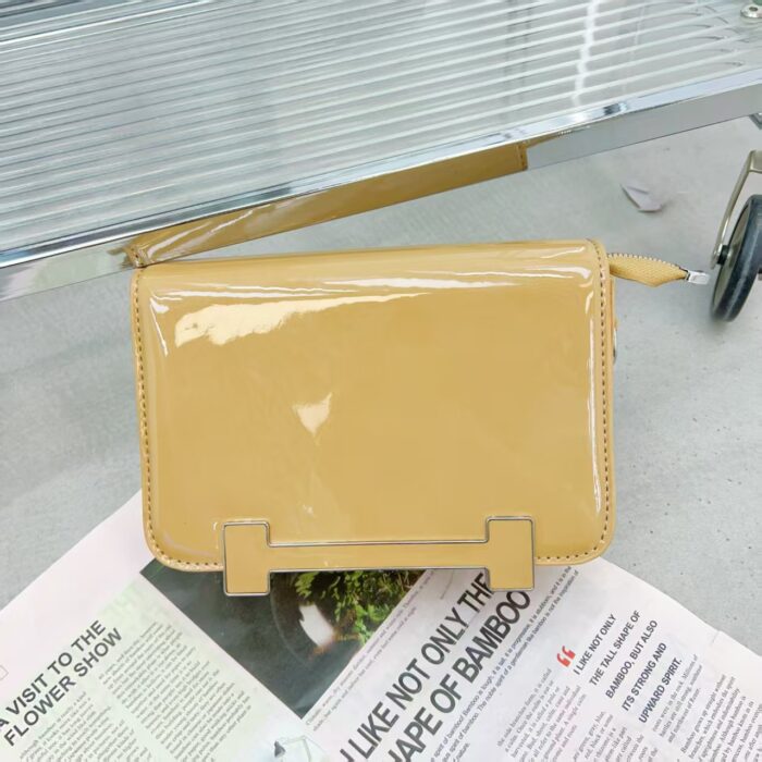 Hermès Multicoloured Gloss Lacquered Leather Mini Square Bag - Image 4