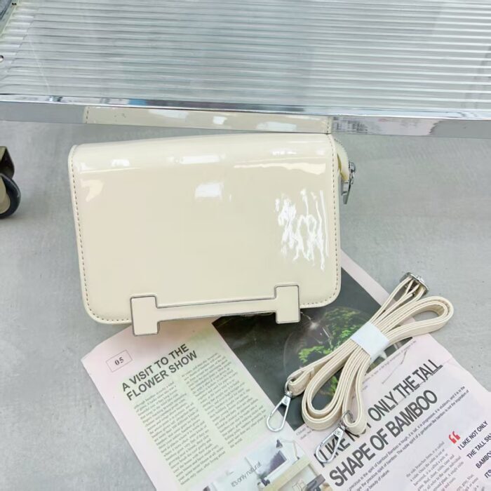 Hermès Multicoloured Gloss Lacquered Leather Mini Square Bag - Image 8